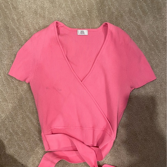 Aritzia pink tie top - Picture 2 of 3